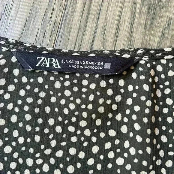 Zara | Sheer polka dot long sleeve dress - Picture 9 of 12